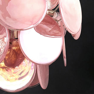 Vintage Murano Pink Glass Chandelier