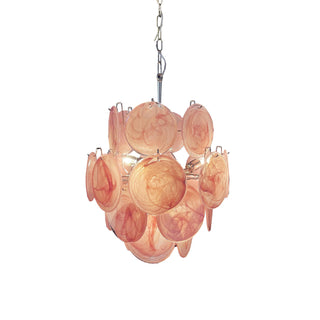 Vintage Murano Pink Glass Chandelier