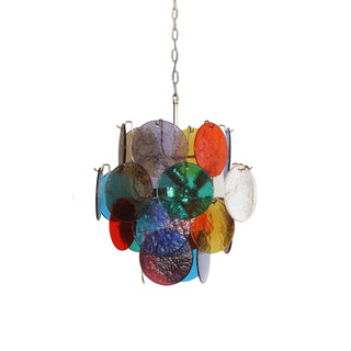 Vintage Murano Multicolored Glass Chandelier