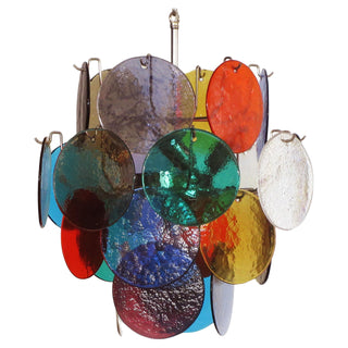 Vintage Murano Multicolored Glass Chandelier