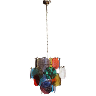 Vintage Murano Multicolored Glass Chandelier