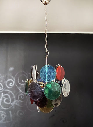 Vintage Murano Multicolored Glass Chandelier