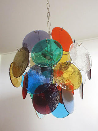 Vintage Murano Multicolored Glass Chandelier