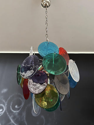 Vintage Murano Multicolored Glass Chandelier