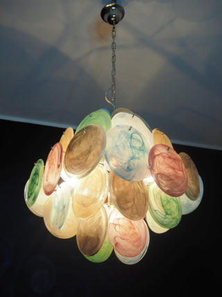 Vintage Murano Colorful Glass Chandelier