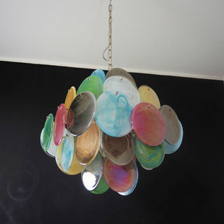 Vintage Murano Colorful Glass Chandelier