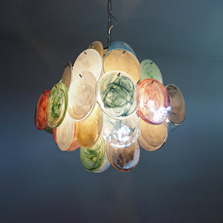 Vintage Murano Colorful Glass Chandelier