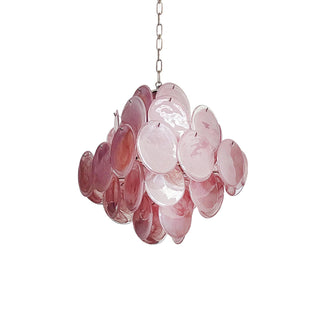 Vintage Murano Pink Glass Chandelier