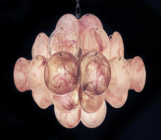 Vintage Murano Disc Glass Chandelier
