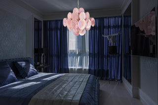 Vintage Murano Pink Glass Chandelier