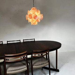 Vintage Murano Disc Glass Chandelier