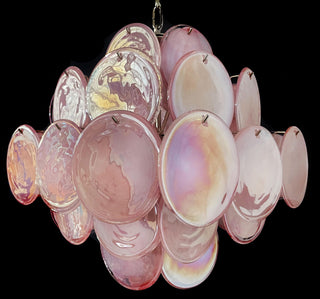 Vintage Murano Pink Glass Chandelier