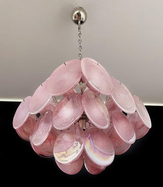 Vintage Murano Pink Glass Chandelier