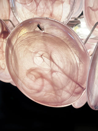 Vintage Murano Disc Glass Chandelier