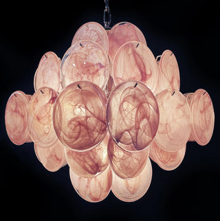 Vintage Murano Disc Glass Chandelier