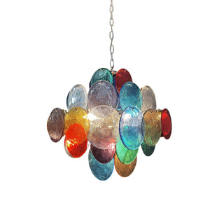 Vintage Murano Multicolored Glass Chandelier