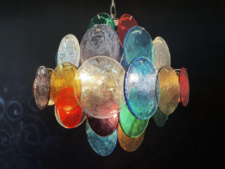 Vintage Murano Multicolored Glass Chandelier