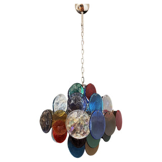 Vintage Murano Multicolored Glass Chandelier