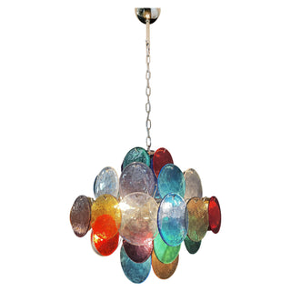 Vintage Murano Multicolored Glass Chandelier