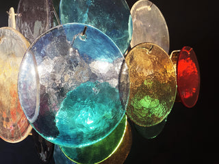 Vintage Murano Multicolored Glass Chandelier