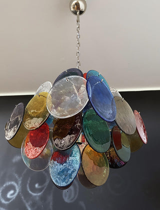 Vintage Murano Multicolored Glass Chandelier