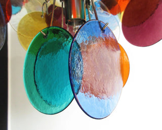 Colorful Disk Glass Round Chandelier