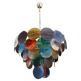 Elegant Murano Disc Multicolored Chandelier