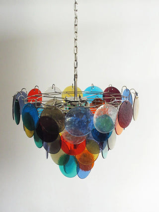 Colorful Disk Glass Round Chandelier