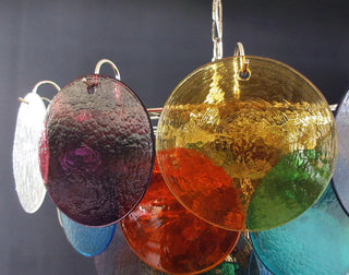 Colorful Disk Glass Round Chandelier