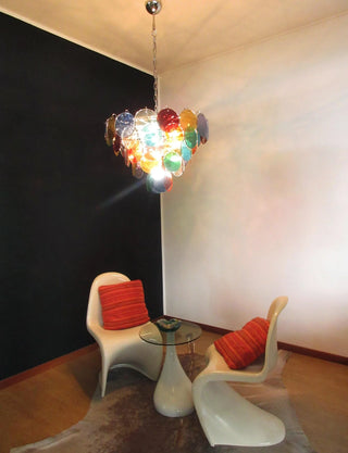 Colorful Disk Glass Round Chandelier