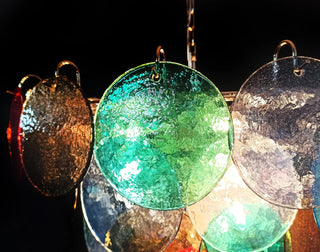 Colorful Disk Glass Round Chandelier