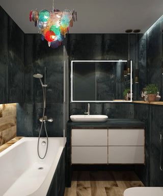 Colorful Disk Glass Round Chandelier