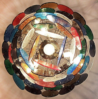 Colorful Disk Glass Round Chandelier
