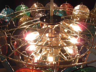 Colorful Disk Glass Round Chandelier
