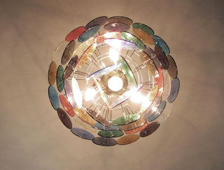 Elegant Murano Disc Multicolored Chandelier