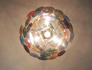 Colorful Disk Glass Round Chandelier