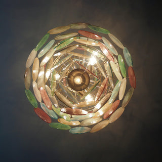 Vintage Murano Multicolored Disks Chandelier