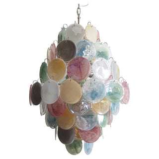 Vintage Murano Multicolored Disks Chandelier