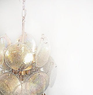 Vintage Murano Iridescent Glass Chandelier