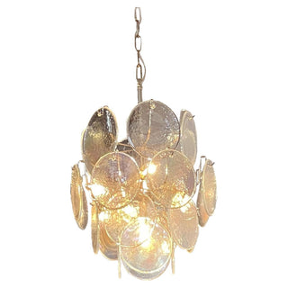 Vintage Murano Iridescent Glass Chandelier