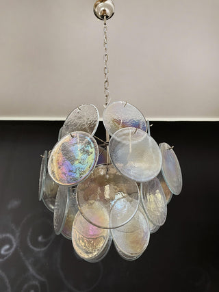 Vintage Murano Iridescent Glass Chandelier