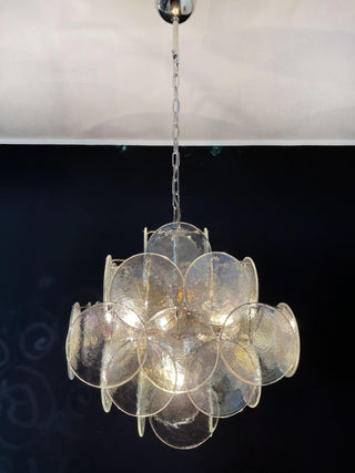 Vintage Murano Iridescent Glass Chandelier