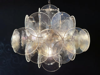 Vintage Murano Iridescent Glass Chandelier