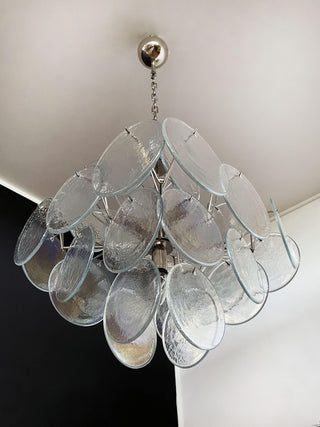 Vintage Murano Iridescent Glass Chandelier