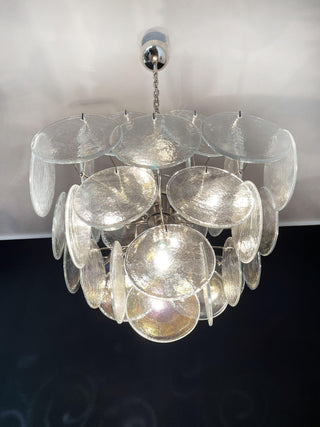 Vintage Murano Iridescent Glass Chandelier