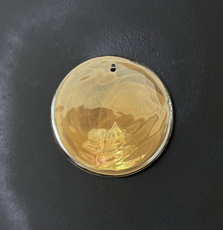 Gold Disk Glass Round Chandelier