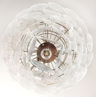 Elegant Murano Disc Iridescent Chandelier