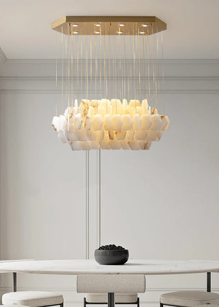 Natural Alabaster Chandelier