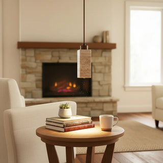 Natural Travertine GLigEt Pendant Light