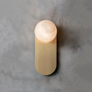 Oval Alabaster Spherical Wall Light